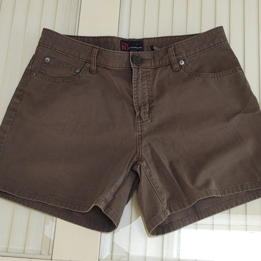 Nautica women army green 5 pocket shorts